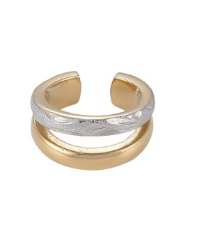 Lykka Strong ear cuff two-colored steel earrings