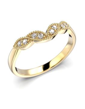 Festive Veera Side yellow gold diamant ring 697-008-KK
