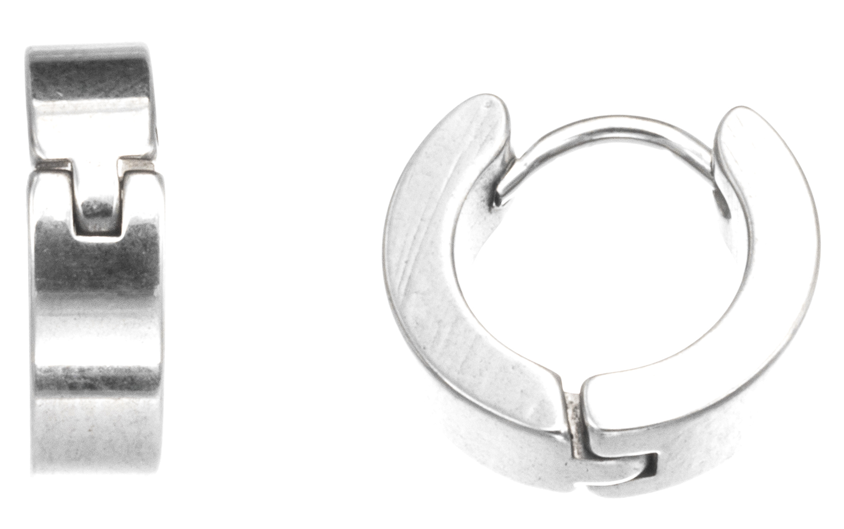 Silver Bar hoops 4x12 mm steel 6979