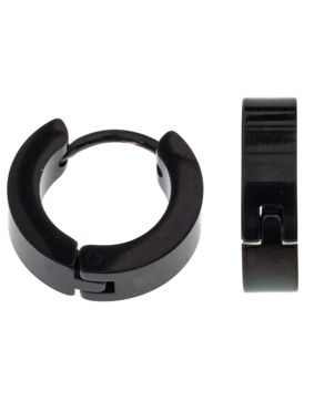 Silver Bar black hoops 4x12 mm steel 6980