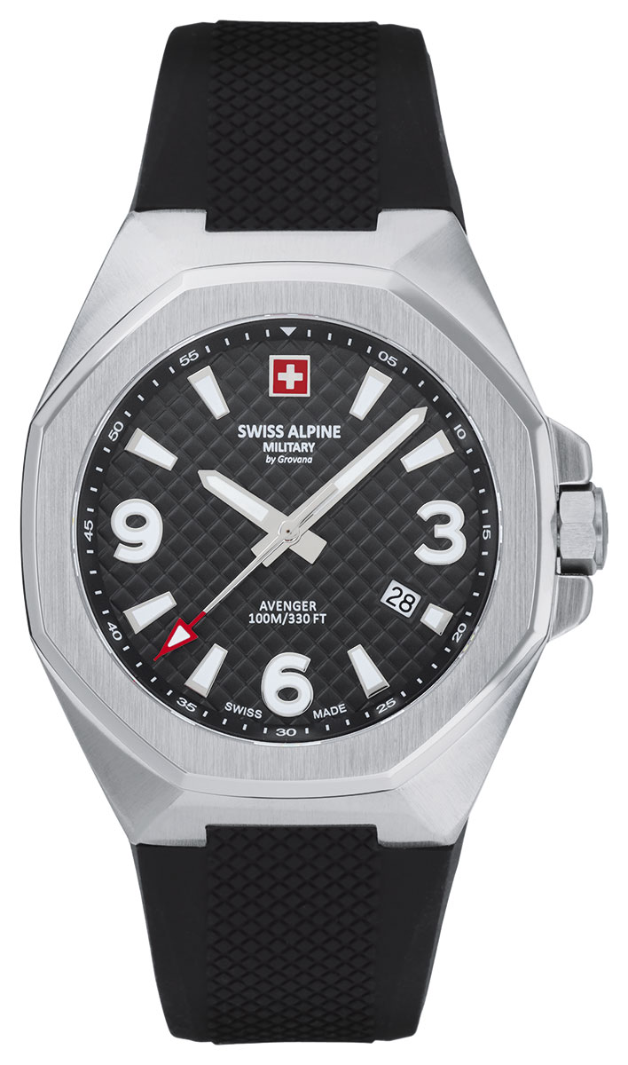Montre Swiss Alpine Military Avenger SAM7005.9147 - Quartz, Acier Inoxydable, 42 Mm, étanche 100m