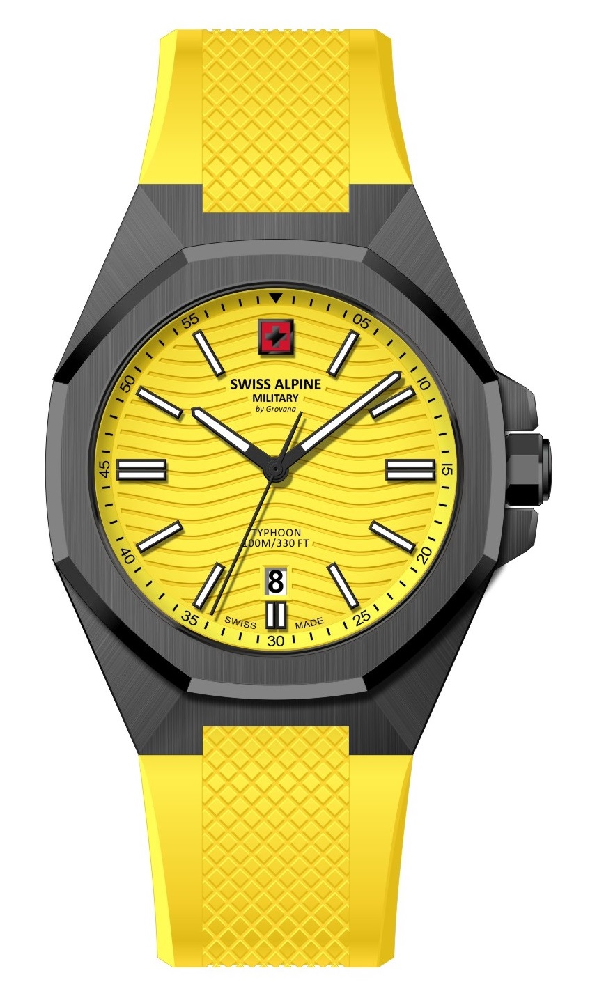 Swiss army watch yellow face hotsell