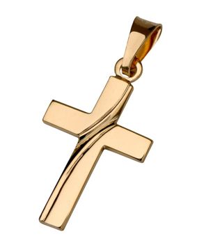Saurum 14k gold cross pendant 701500000