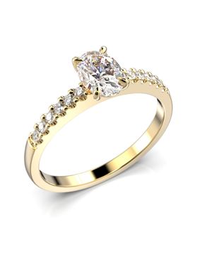 Festive Selena Side diamond ring gold 0.62ct 703-062-KK