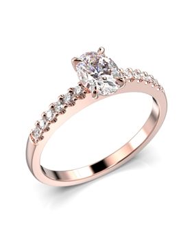 Festive Selena Side diamond ring rose gold 0.62ct 703-062-PK