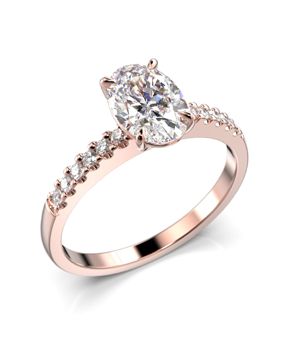 Festive Selena Side diamond ring rose gold 1.12ct 703-112-PK