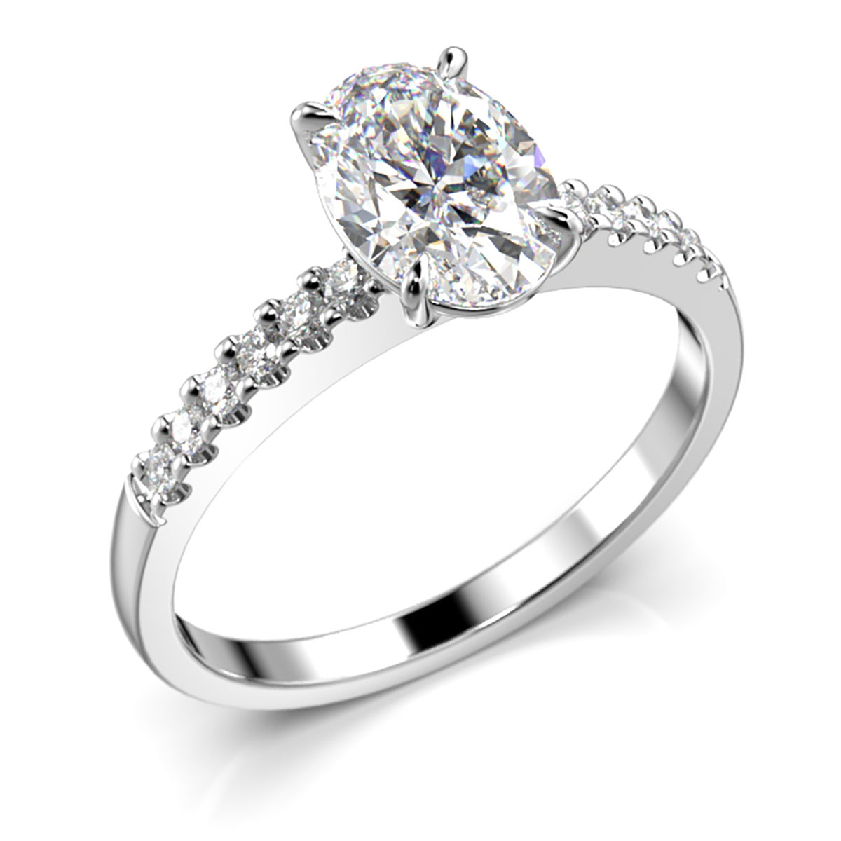 Festive Selena Side diamond ring white gold 1.12ct 703-112-VK