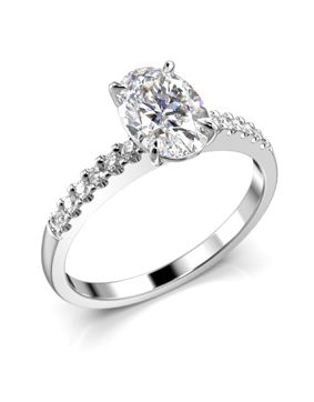 Festive Selena Side diamond ring white gold 1.12ct 703-112-VK