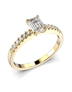 Festive Serena Side diamond ring gold 0.62ct 704-062-KK