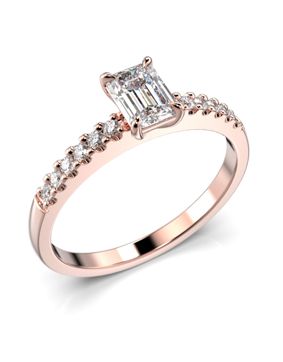 Festive Serena Side diamond ring rose gold 0.62ct 704-062-PK