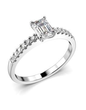 Festive Serena Side diamond ring white gold 0.62ct 704-062-VK
