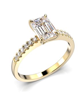 Festive Serena Side diamond ring gold 1.12ct 704-112-KK