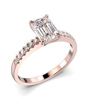 Festive Serena Side diamond ring rose gold 1.12ct 704-112-PK