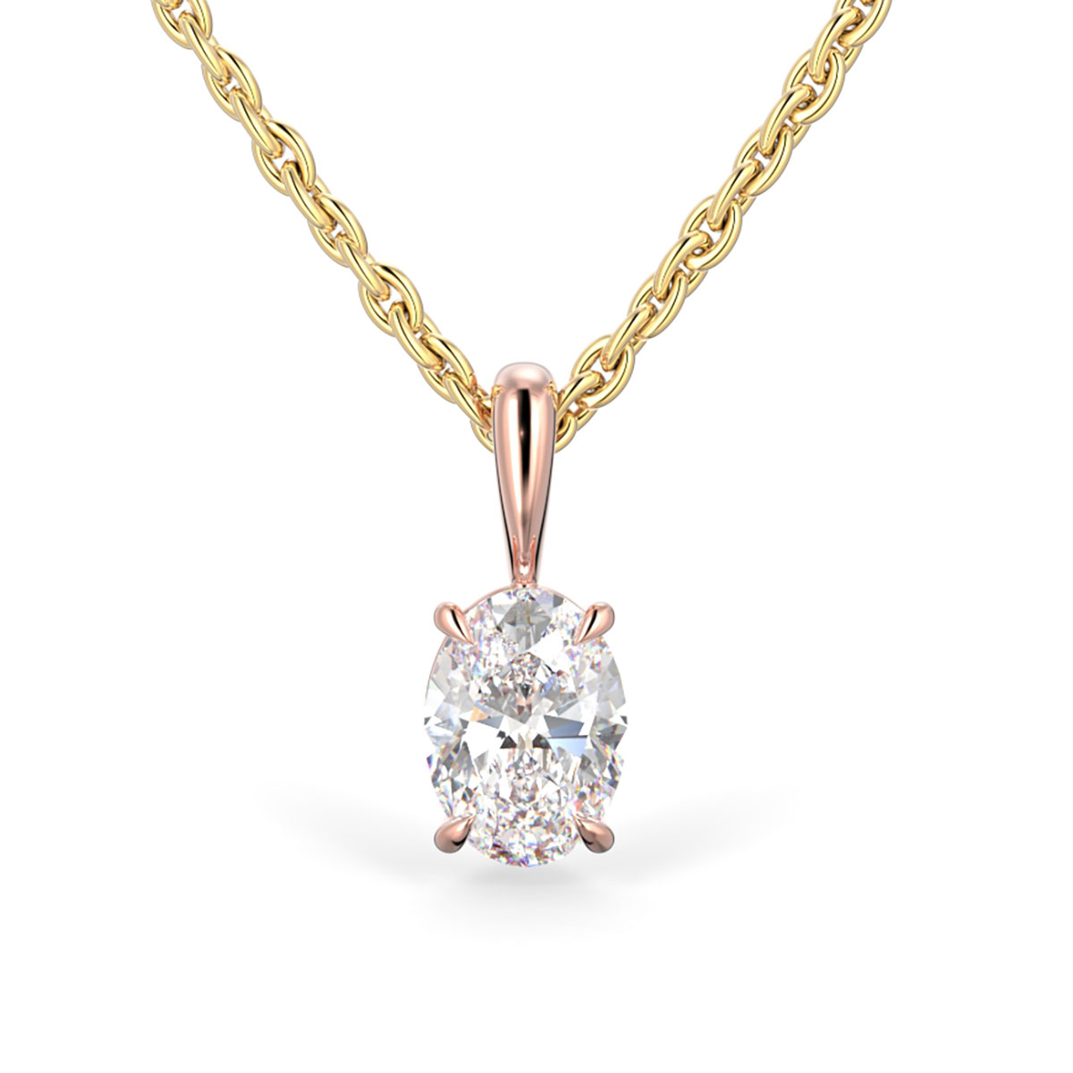 Festive Selena diamond pendant rose gold 0.50ct 705-050-PK