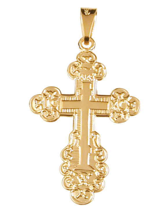Saurum 14k gold cross pendant 706000000