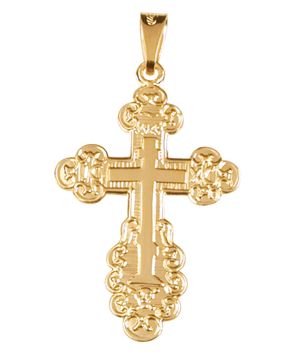Saurum 14k gold cross pendant 706800000