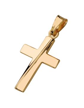 Saurum 14k gold cross pendant 707200000