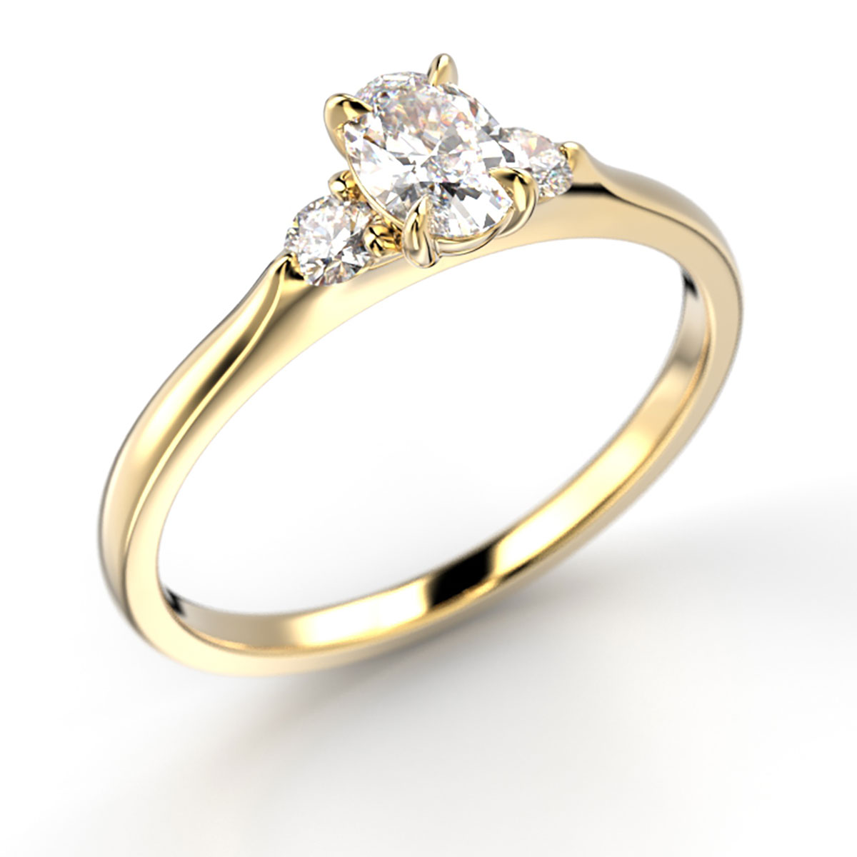 Festive Megan Oval diamond ring gold 0.40ct 709-040-KK
