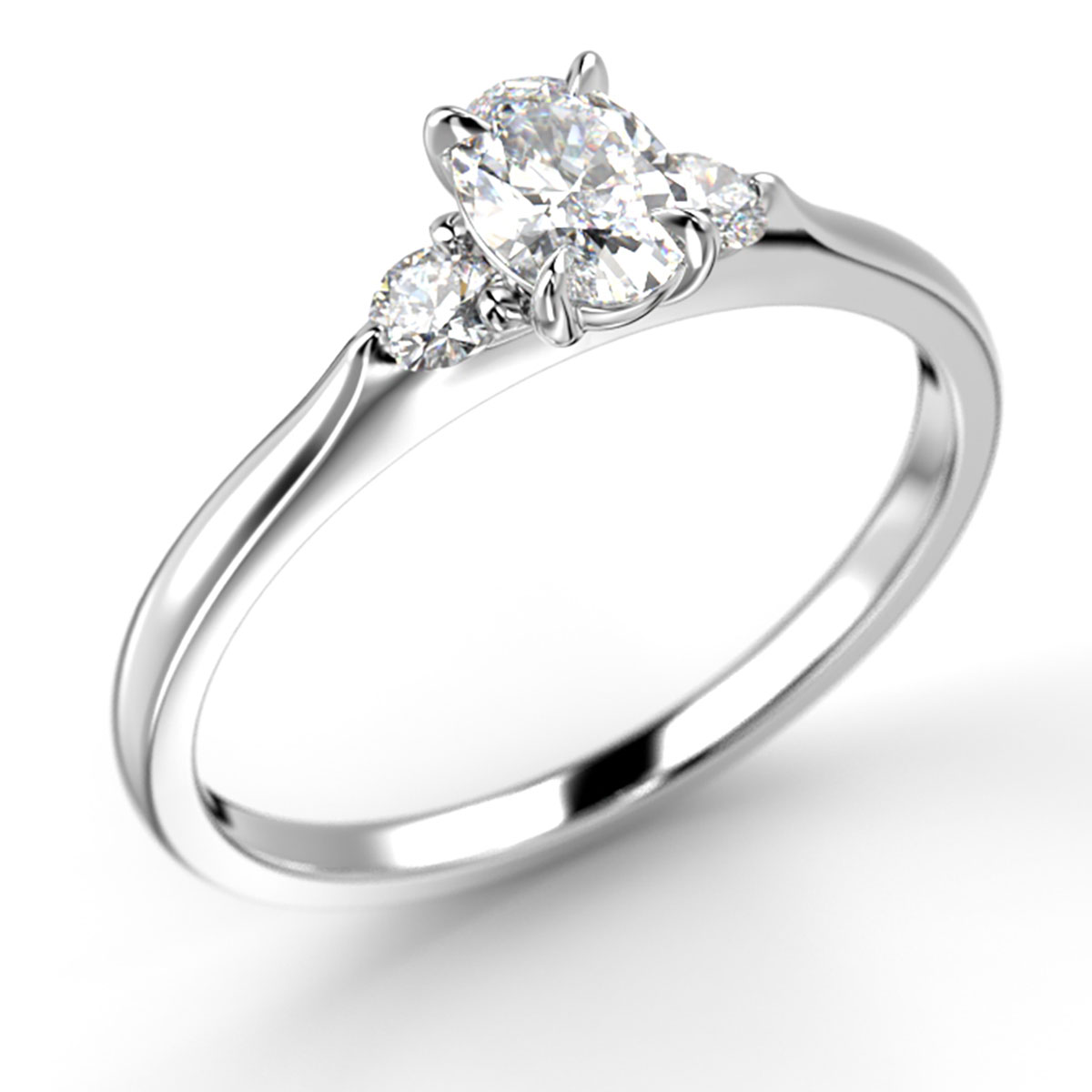 Festive Megan Oval diamond ring white gold 0.40ct 709-040-VK