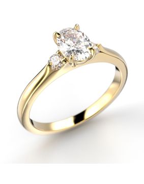 Festive Megan Oval diamond ring gold 0.64ct 709-064-KK