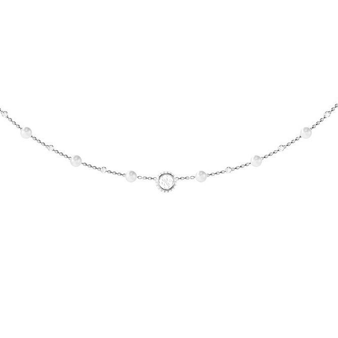 GUESS TINY PEARLY necklace JUBN05515JWRHT/U