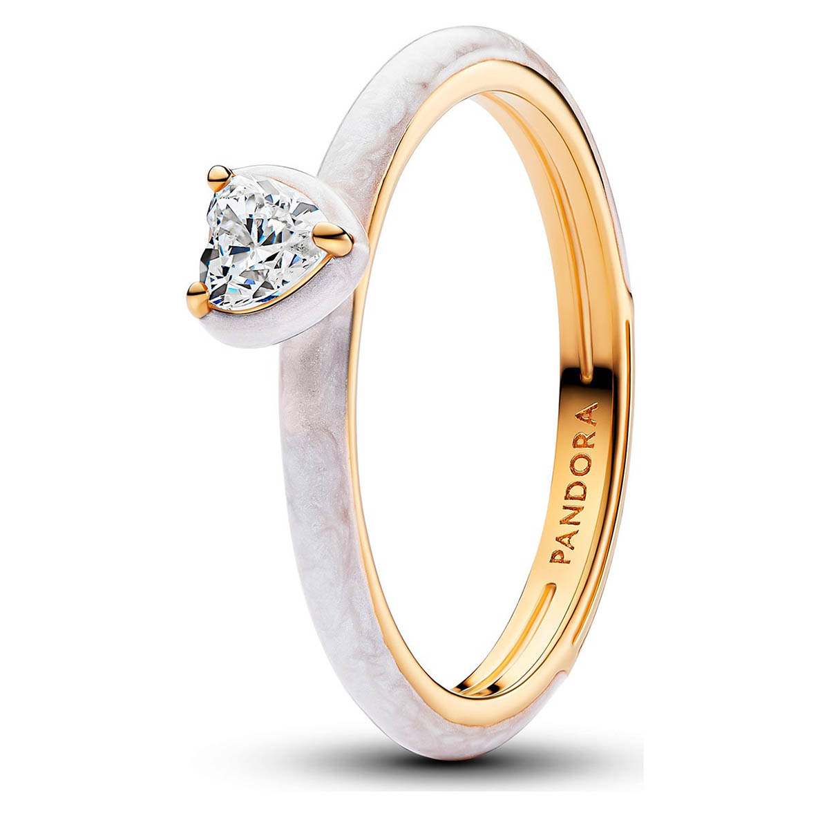 Pandora ME chakra ring white enamel 163088C01