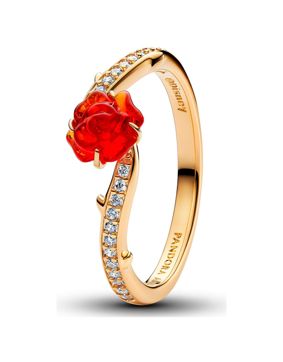 Pandora Disney Beauty and the Beast Enchanted rose ring gold-plated 163984C01