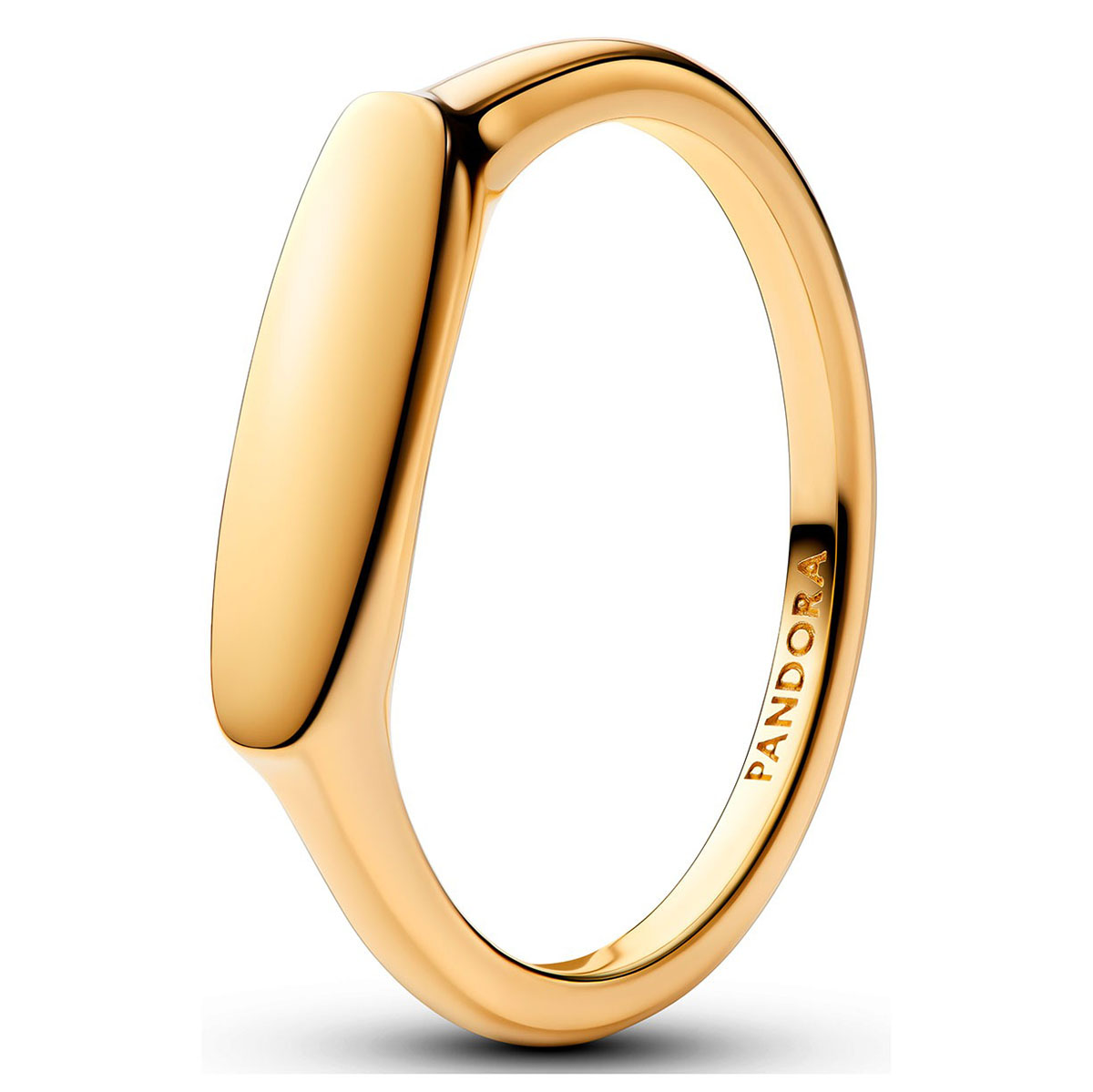 Pandora Moments engravable ring gold-plated  163986C00