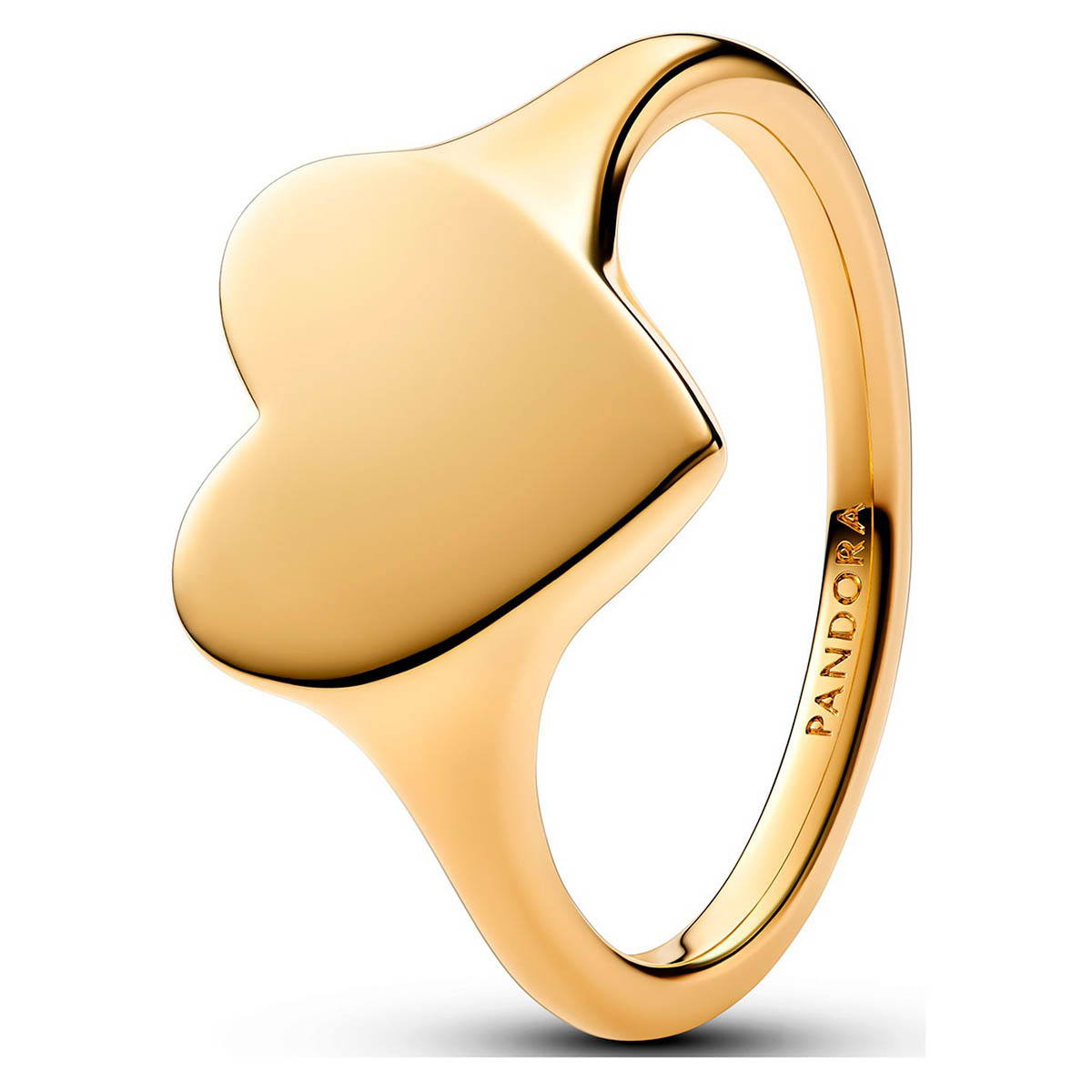 Pandora Moments engravable heart ring gold-plated 163988C00
