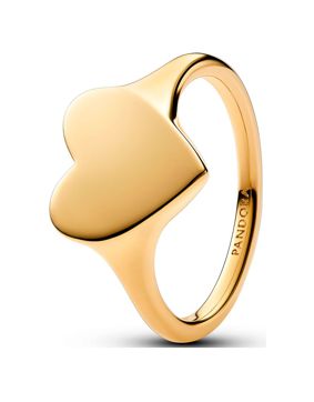 Pandora Moments engravable heart ring gold-plated 163988C00