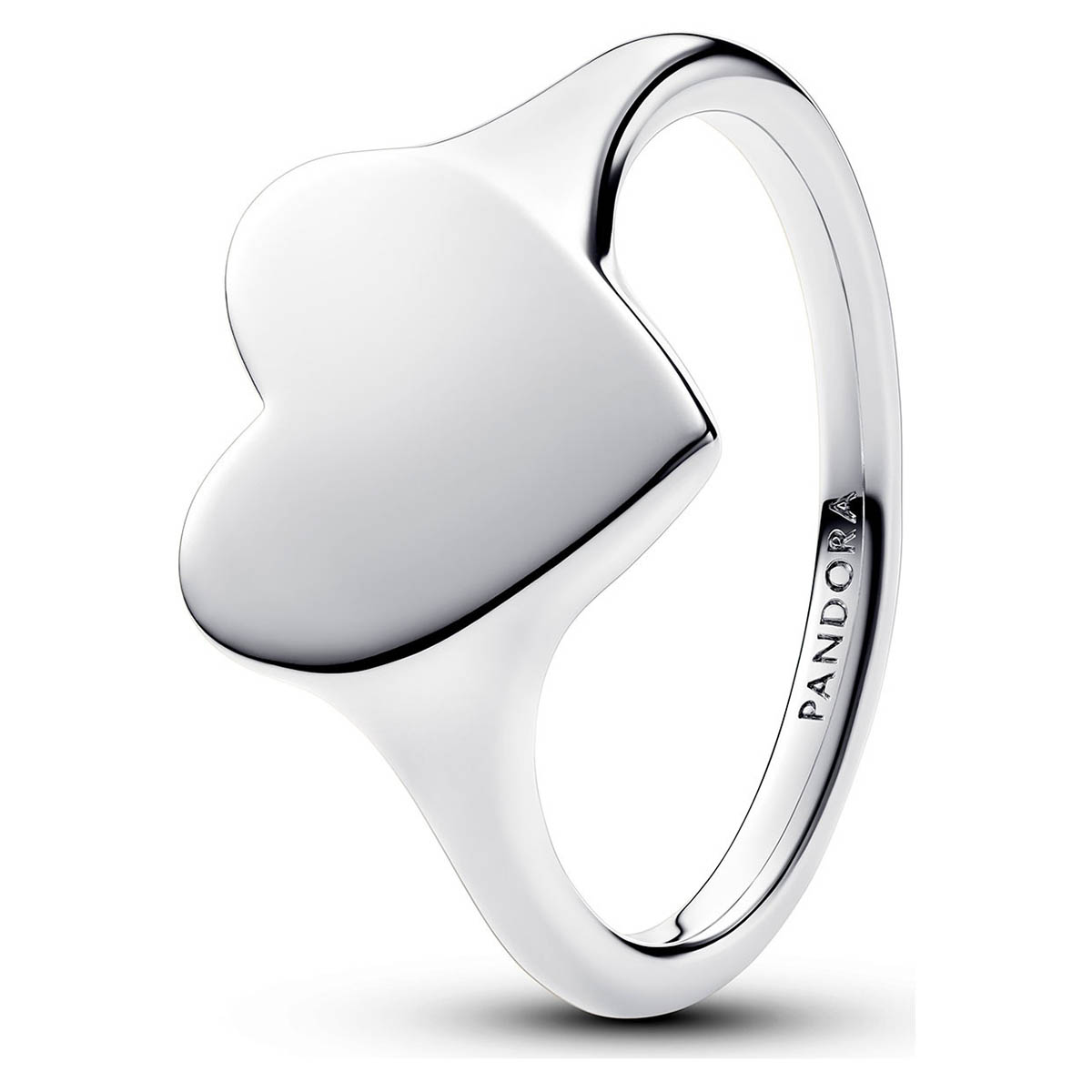 Pandora Moments engravable heart silver ring 193988C00
