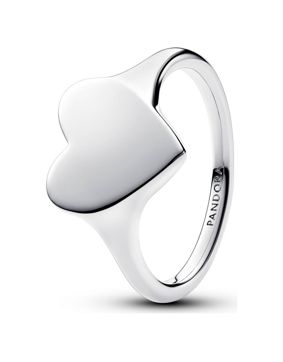 Pandora Moments engravable heart silver ring 193988C00