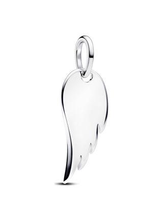 Pandora Moments silver pendant engravable wing 394014C00