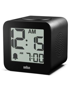 Braun BC25BP digital alarm clock black