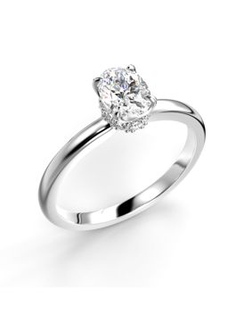 Festive Heidi Hidden Halo oval diamond ring white gold 0.60ct 711-060-VK