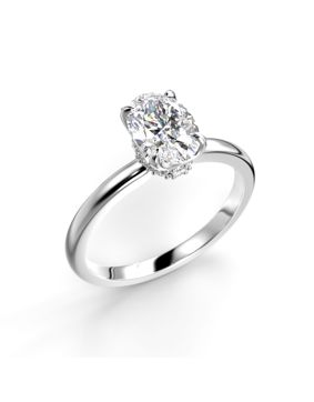 Festive Heidi Hidden Halo oval diamond ring white gold 1.10ct 711-110-VK