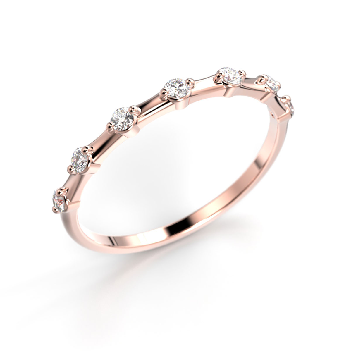Festive Isla diamond ring rose gold 0.14ct 712-014-PK