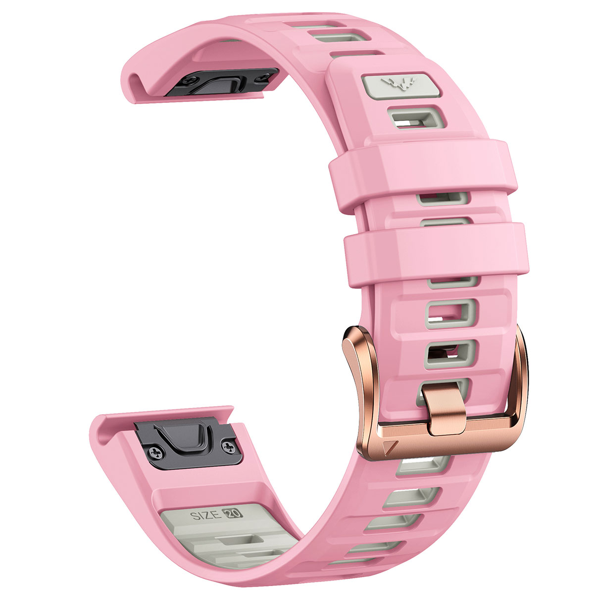 Tiera Garmin Fenix silicone band quick release 20 mm pink