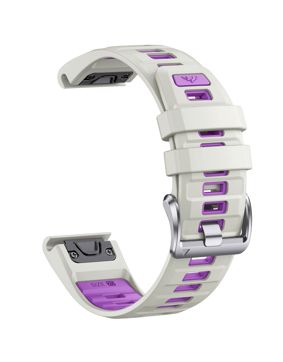Tiera Garmin Fenix silicone band quick release 20 mm white-violett