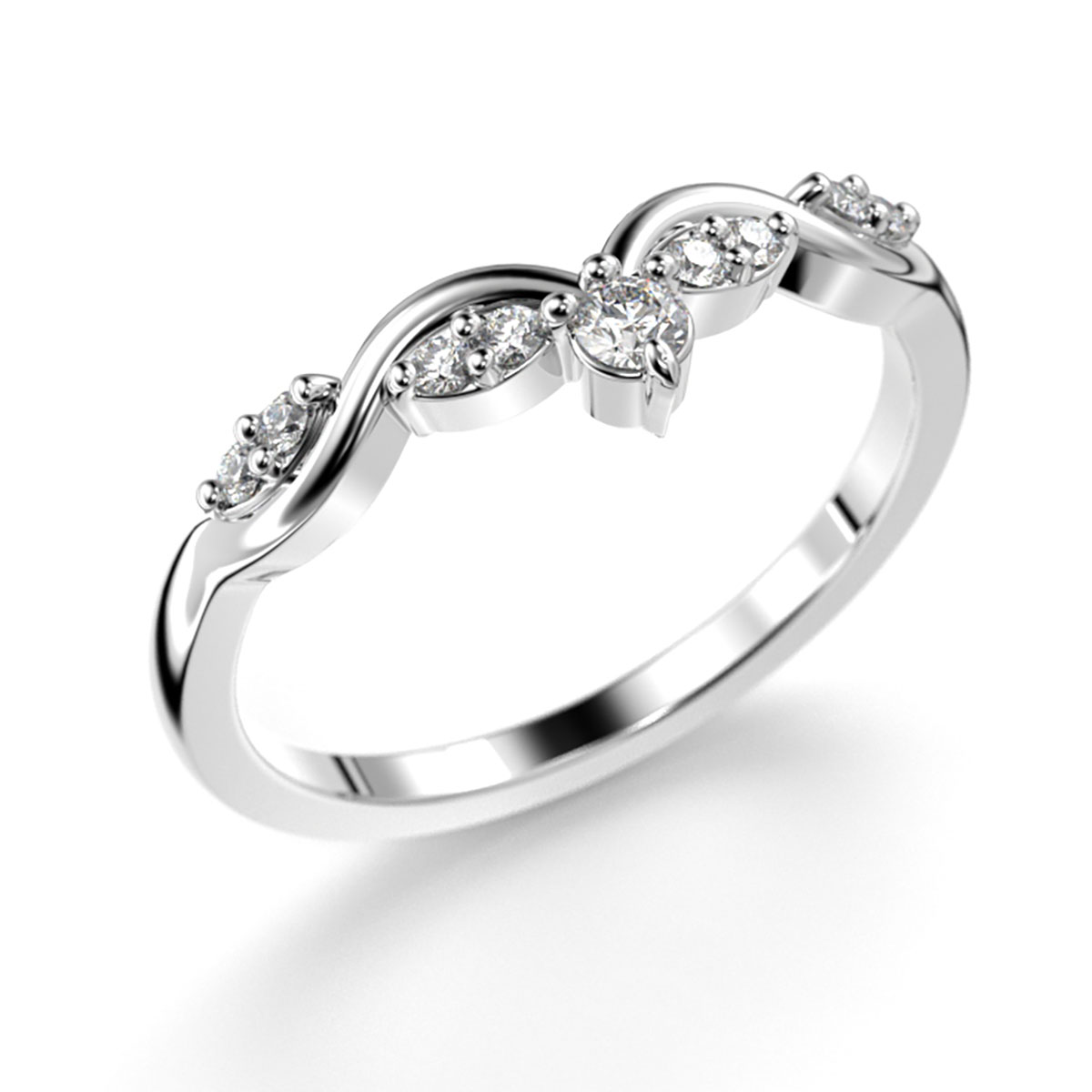 Festive Lilja diamond ring white gold 0.12ct 715-012-VK