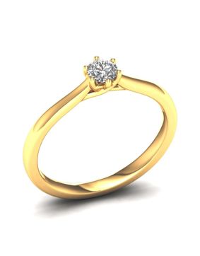 Lykken Elegance gold solitaire ring 0.20 ct