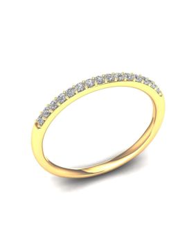 Lykken Elegance gold half-eternity diamond ring 0.12 ct