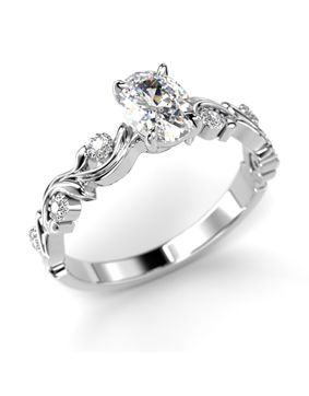 Festive Feeniks Lux Oval diamond ring white gold 0.56ct 716-056-VK