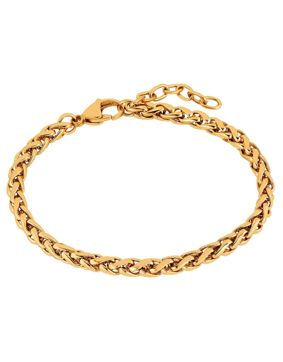Lykken Strong goldplated armor bracelet 18+3cm