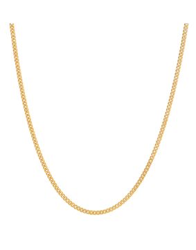 Lykken Basics curb chain goldplated silver 1.4 mm