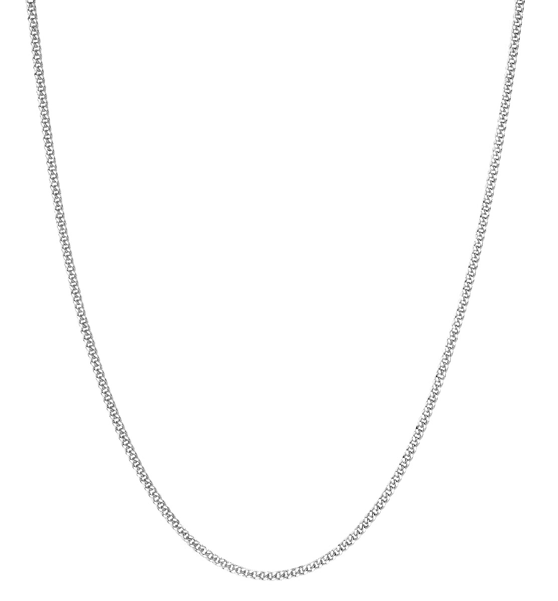 Lykka Basics curb chain rhodinated silver 1.4 mm