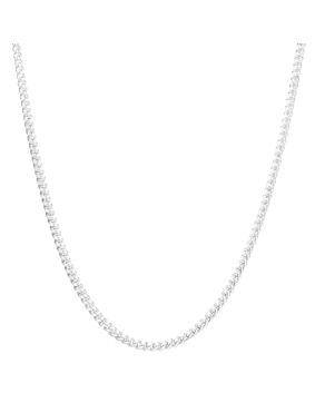 Lykken Basics curb chain 1.7 mm rhodinated silver
