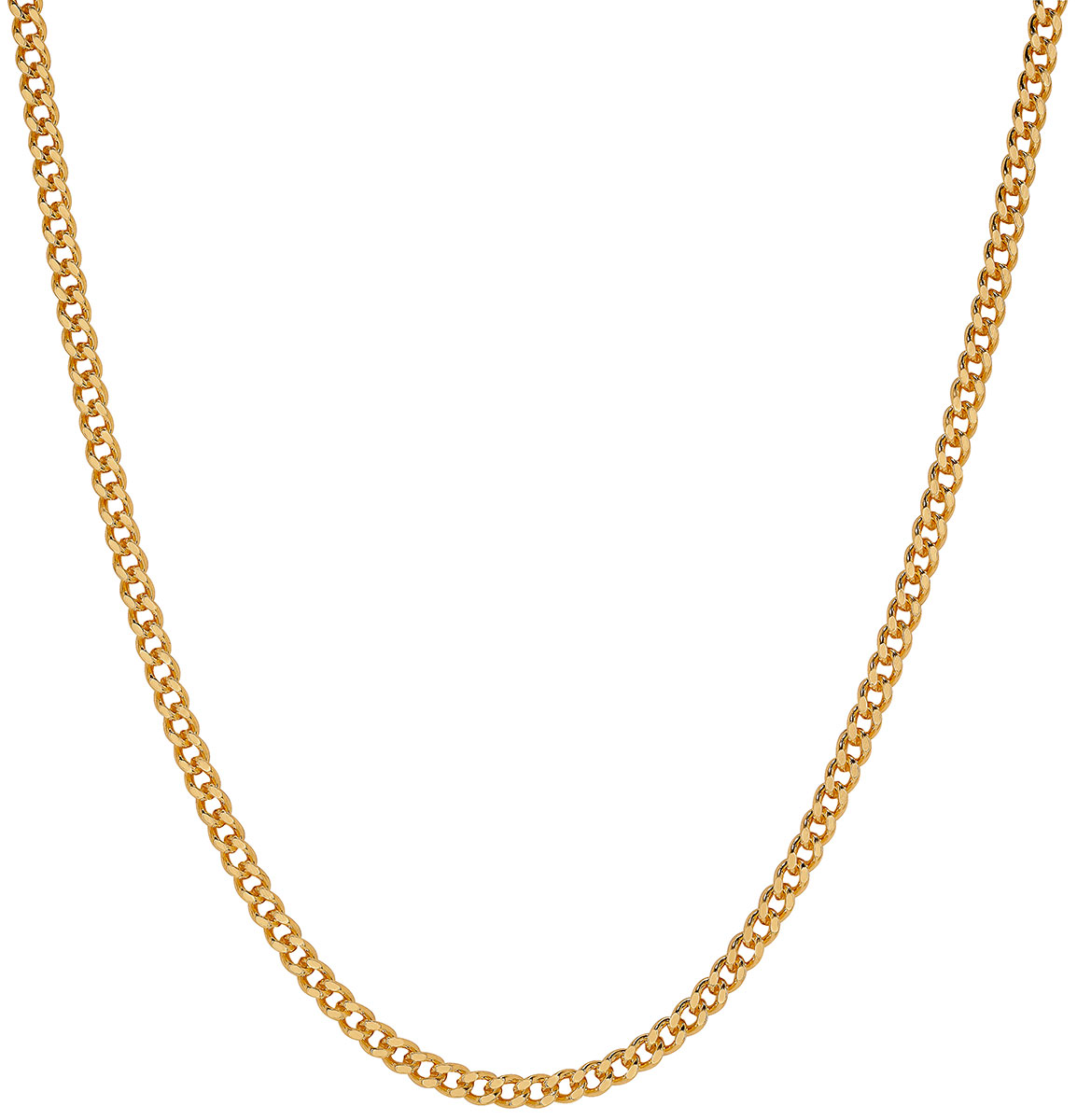 Lykka Basics curb chain 2.45 mm gold plated silver 