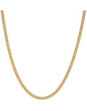 Lykken Basics curb chain 2.45 mm gold plated silver