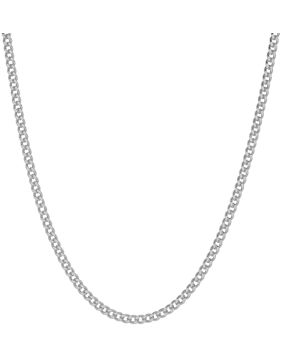 Lykken Basics curb chain 2.45 rhodinated silver
